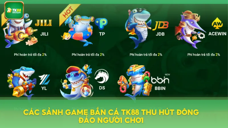 Sảnh game bắn cá lôi cuốn hấp dẫn trên nhà cái