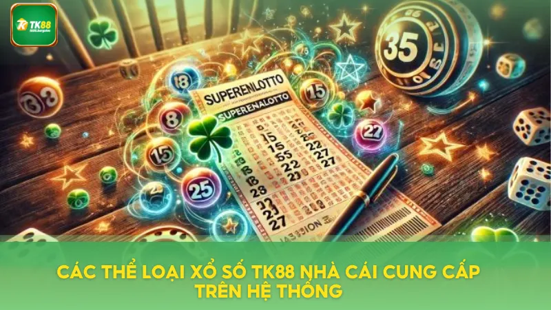 Các thể loại chơi xổ số trên nhà cái cung cấp