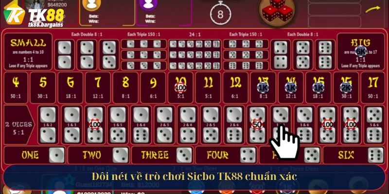 Đánh Giá Sicbo TK88 - Giao Diện, Cược Đa Dạng Và Trải Nghiệm 2 Đôi nét về trò chơi Sicbo TK88 chuẩn xác